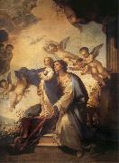 Luca Giordano Holy Ana and the nina Maria Second mitade of the 17th century painting